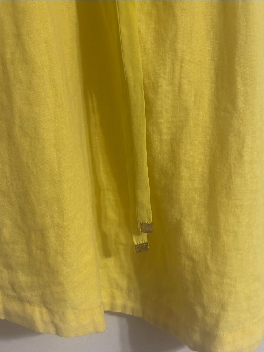 Juicy Couture Yellow Spaghetti-Strap Drawstring Mini Dress - Picture 5 of 9
